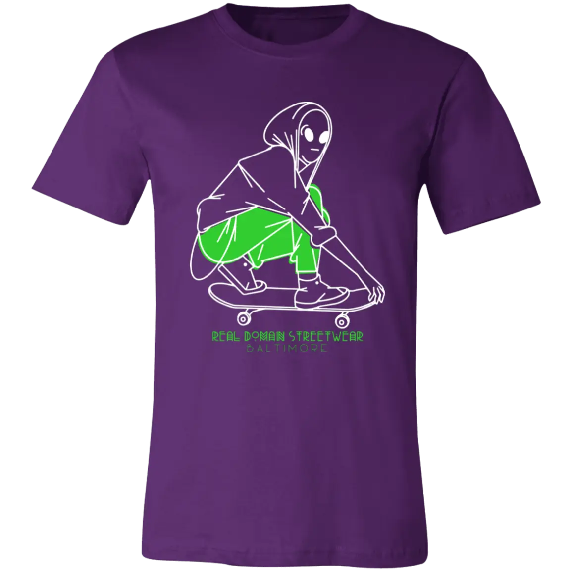 Alien Skater Jersey Short-Sleeve Tee by Real Domain Streetwear - T-Shirts Team Purple / M Real Domain Streetwear Real Domain Streetwear