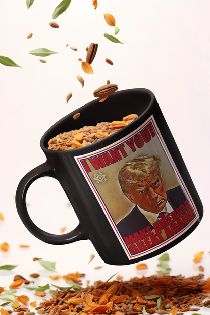 Trump I Want You/AMERICAN BADA$$ 15oz Black Mug