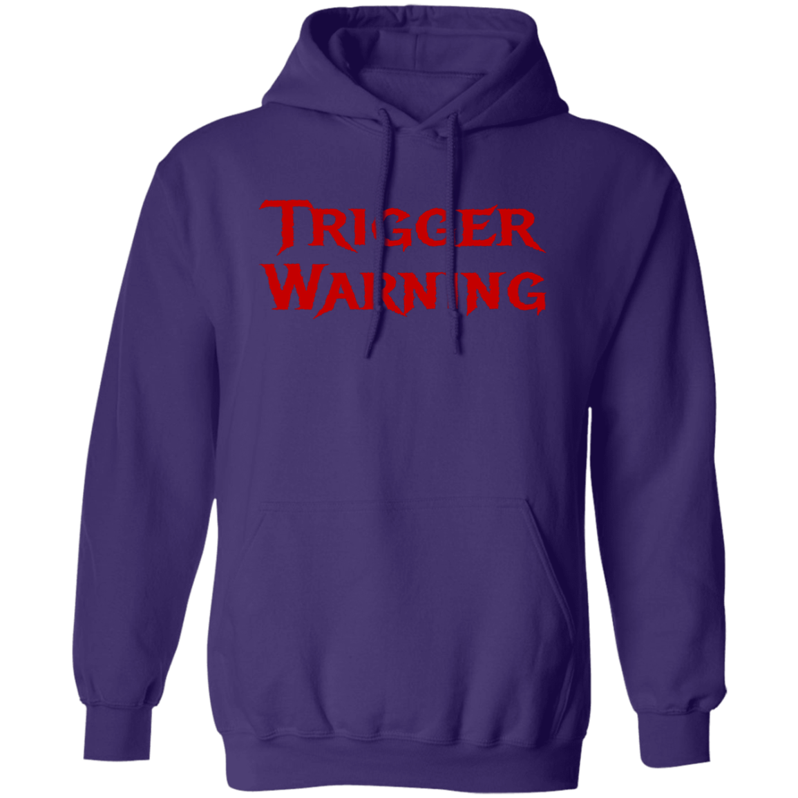 Trigger Warning Pullover Hoodie - Hoodies Purple / M Real Domain Streetwear Real Domain Streetwear