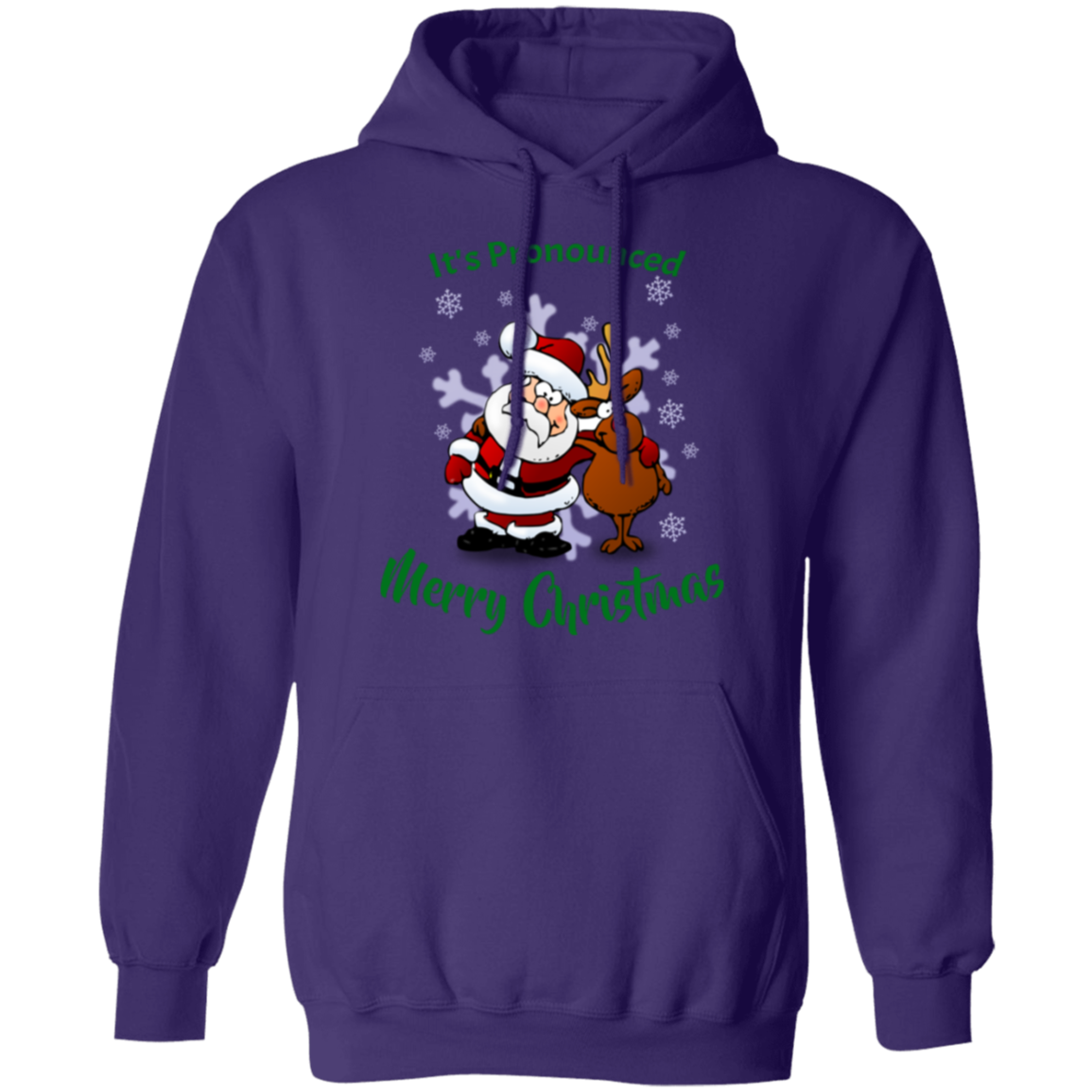 It's Pronounced Merry Christmas Pullover Hoodie