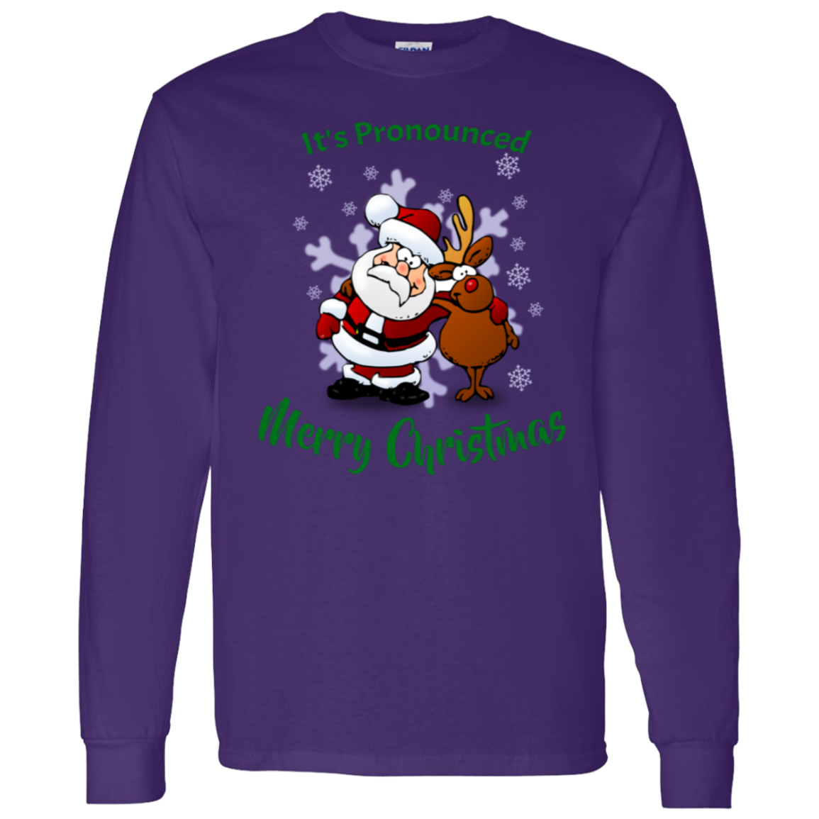 It's Pronounced Merry Christmas Long-Sleeve T-Shirt