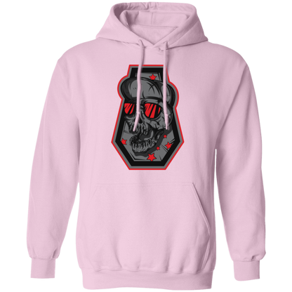 Skull Grave Gamer & Skater Pullover Hoodie - Hoodies Light Pink / M Real Domain Streetwear Real Domain Streetwear