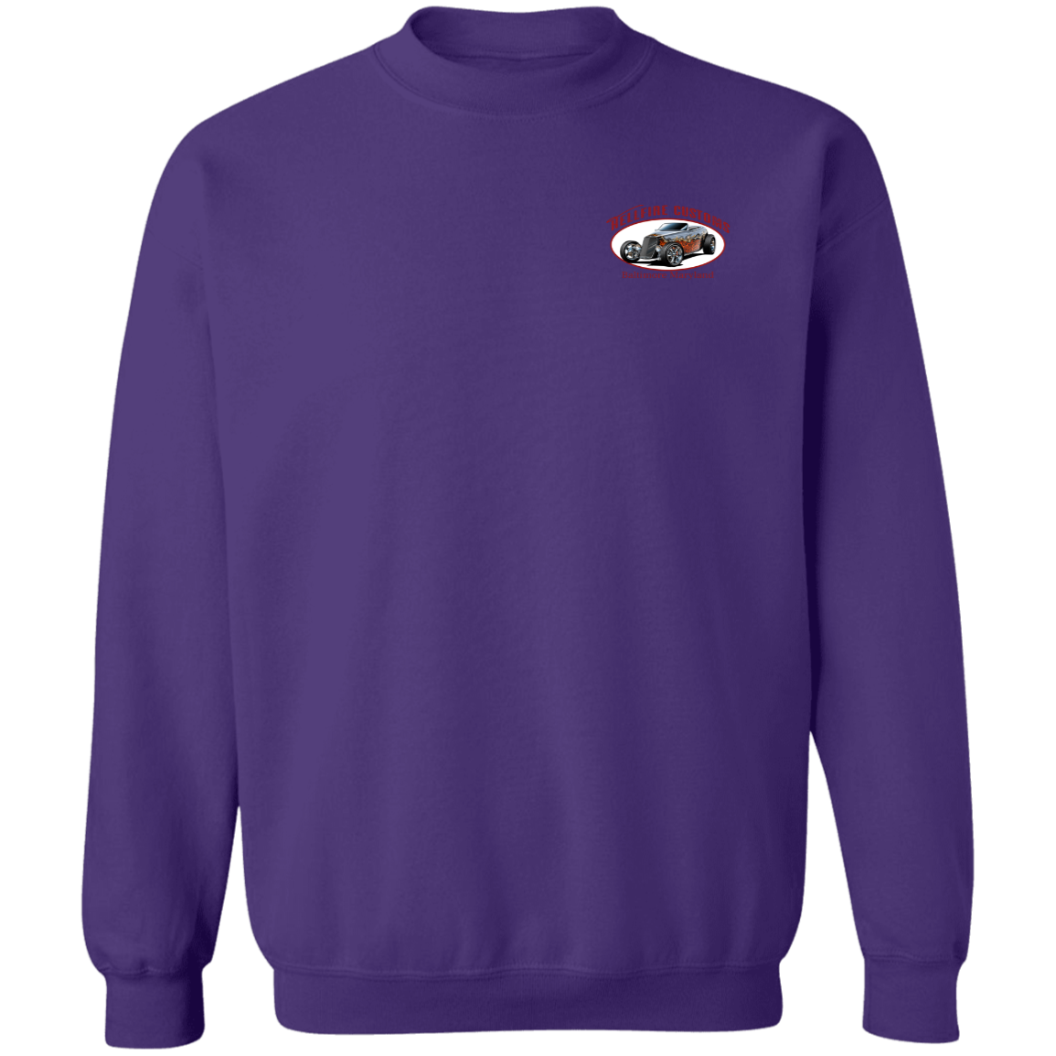 Hellfire Customs Crewneck Pullover Sweatshirt - Sweatshirts Purple / M Real Domain Streetwear Real Domain Streetwear
