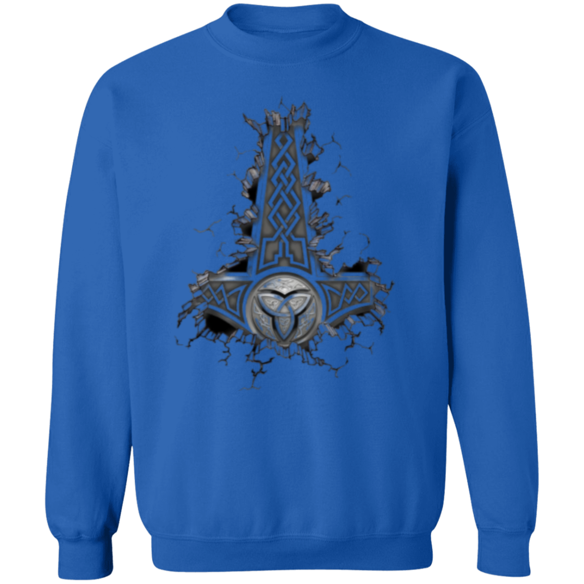 Mjollnir Crewneck Pullover Sweatshirt - Sweatshirts Royal / M Real Domain Streetwear Real Domain Streetwear