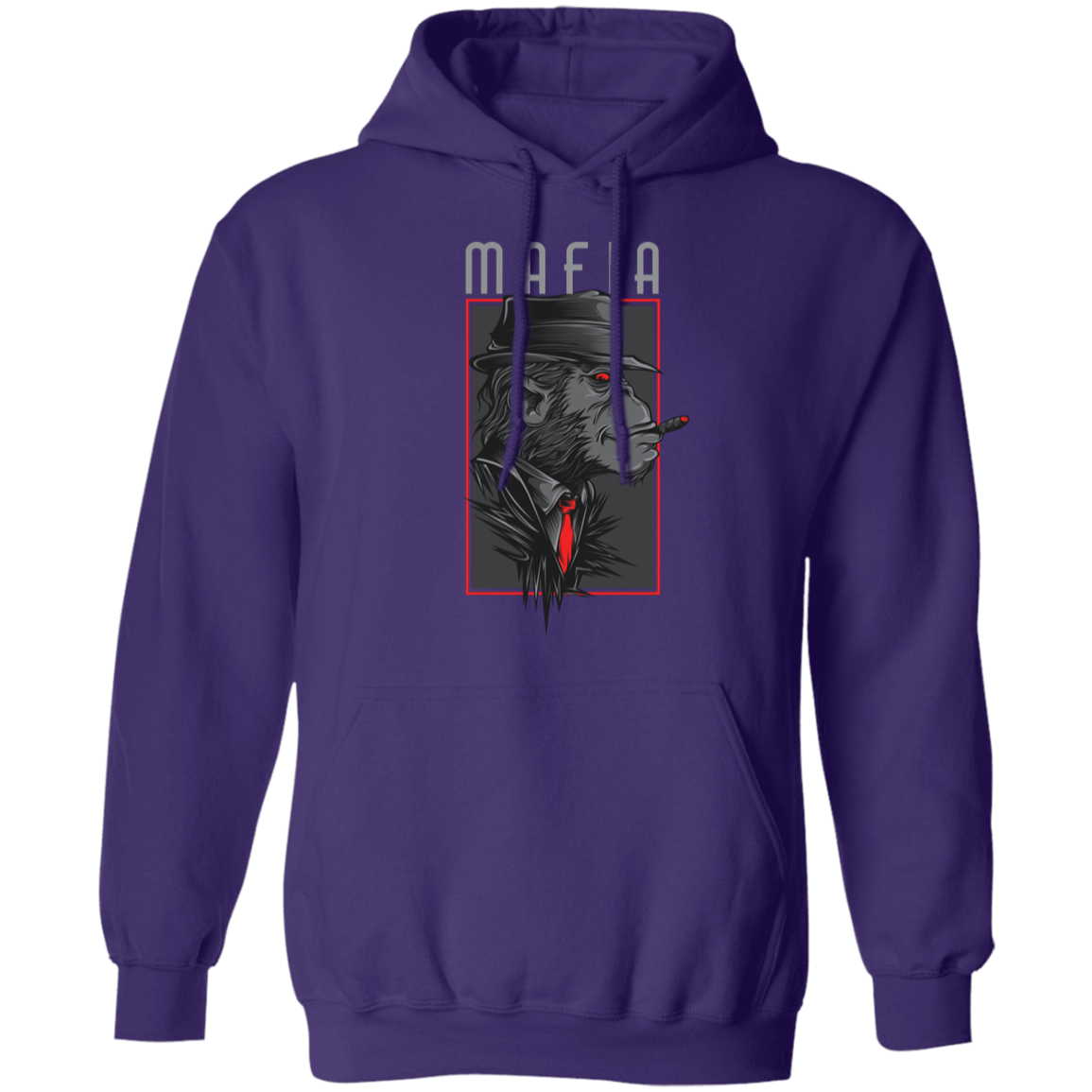 Gorilla Mafia Pullover Hoodie - Hoodies Purple / M Real Domain Streetwear Real Domain Streetwear