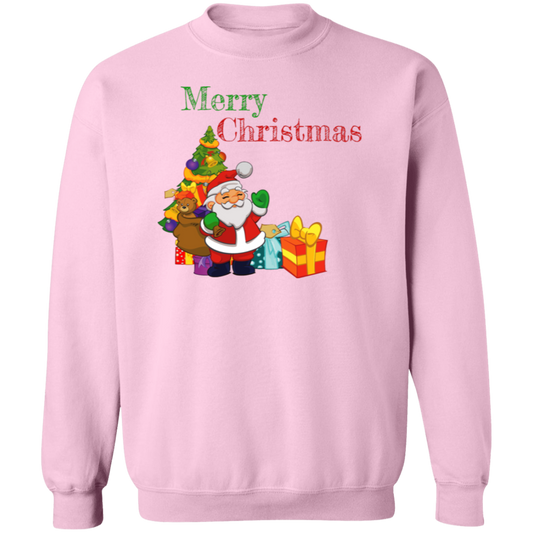 Merry Christmas with Santa Crewneck Pullover Sweatshirt