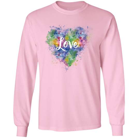 Love Colorful Heart Long-Sleeve T-Shirt