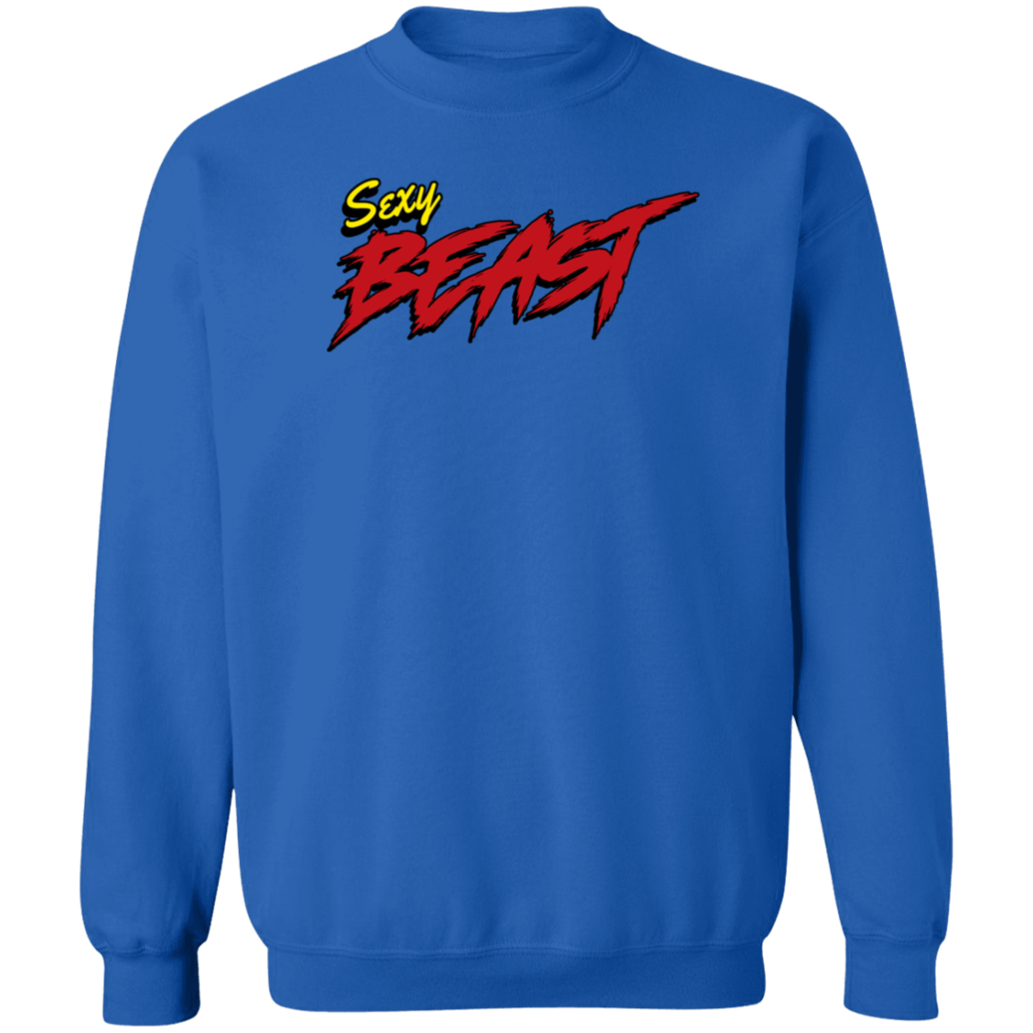 Sexy Beast Crewneck Pullover Sweatshirt - Sweatshirts Royal / S Real Domain Streetwear Real Domain Streetwear