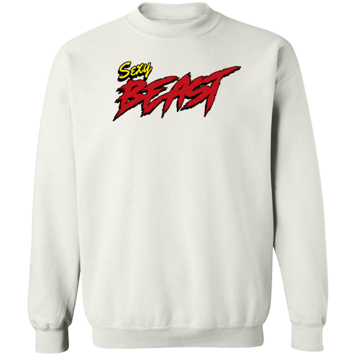 Sexy Beast Crewneck Pullover Sweatshirt - Sweatshirts White / S Real Domain Streetwear Real Domain Streetwear