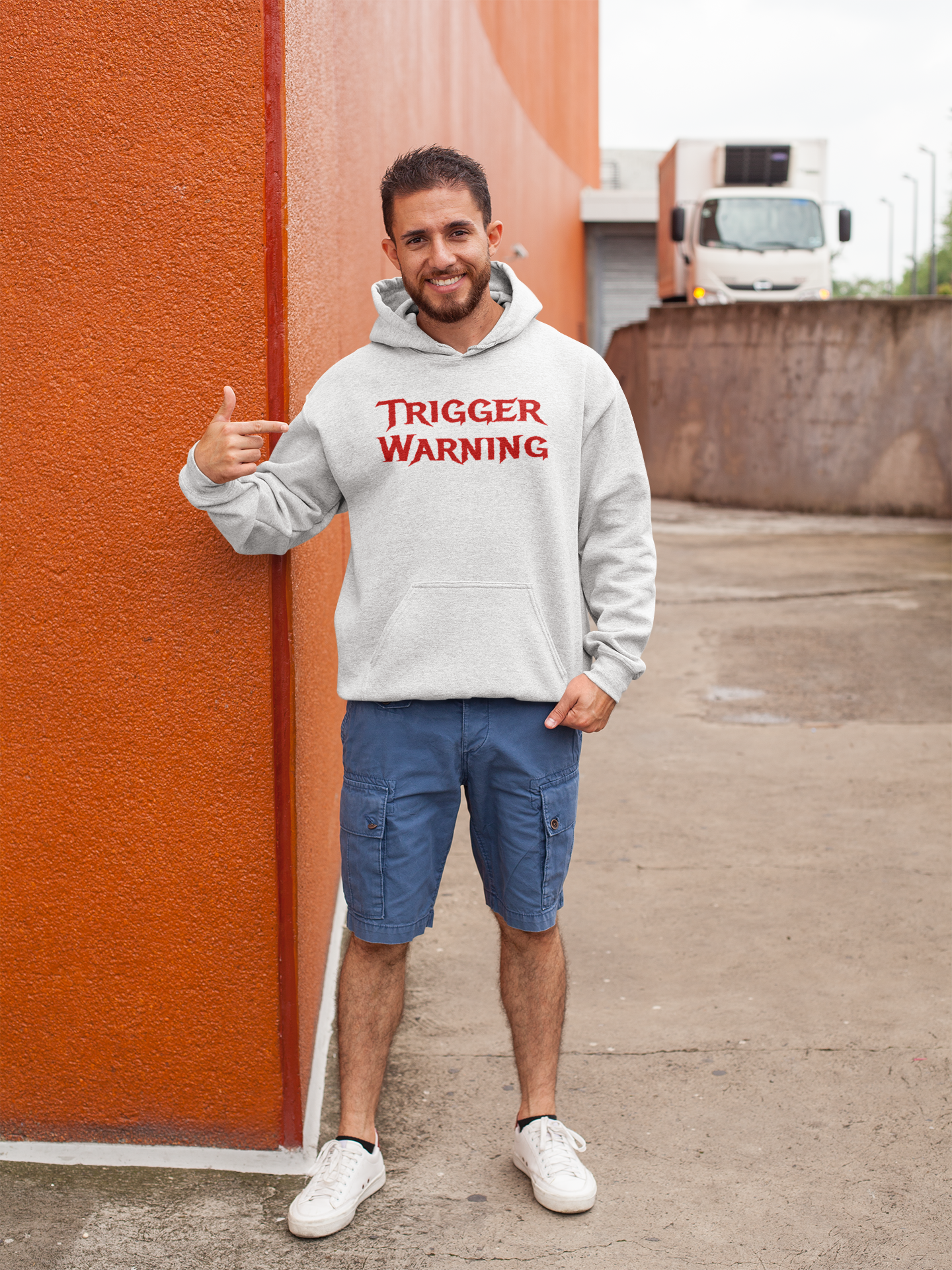 Trigger Warning Pullover Hoodie - Hoodies Sport Grey / M Real Domain Streetwear Real Domain Streetwear