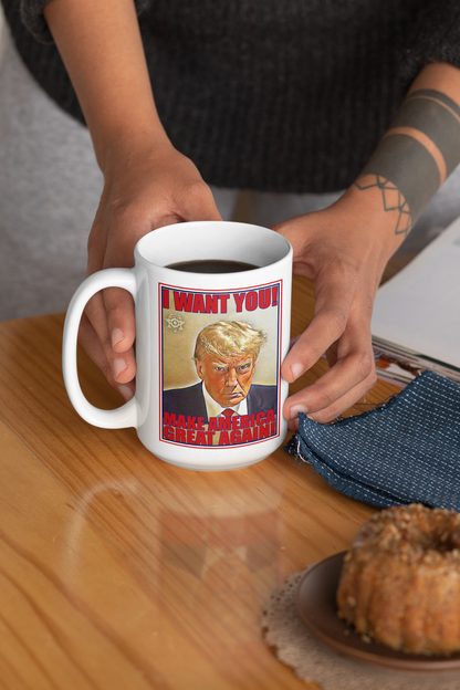 Trump I Want You/AMERICAN BADA$$ 15oz White Mug