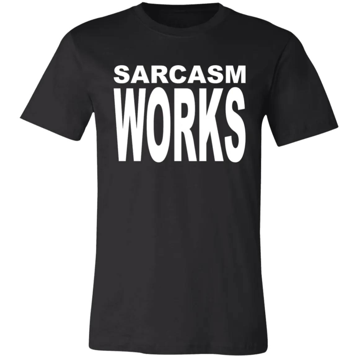 Sarcasm Works Jersey Short-Sleeve T-Shirt - T-Shirts Black / M Real Domain Streetwear Real Domain Streetwear